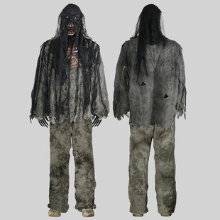 烧焦丧尸恐怖套装服饰化妆舞会密室逃脱道具万圣节日鬼屋布景用品