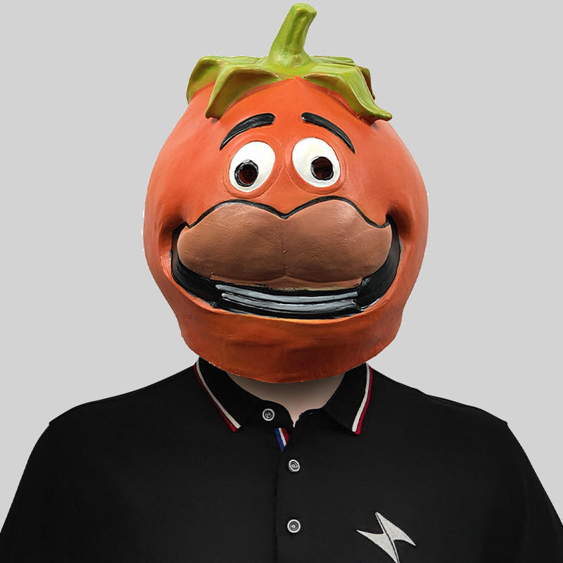 西红柿搞笑卡通影视头套化妆舞会乳胶恶搞面具万圣节派对表演道具