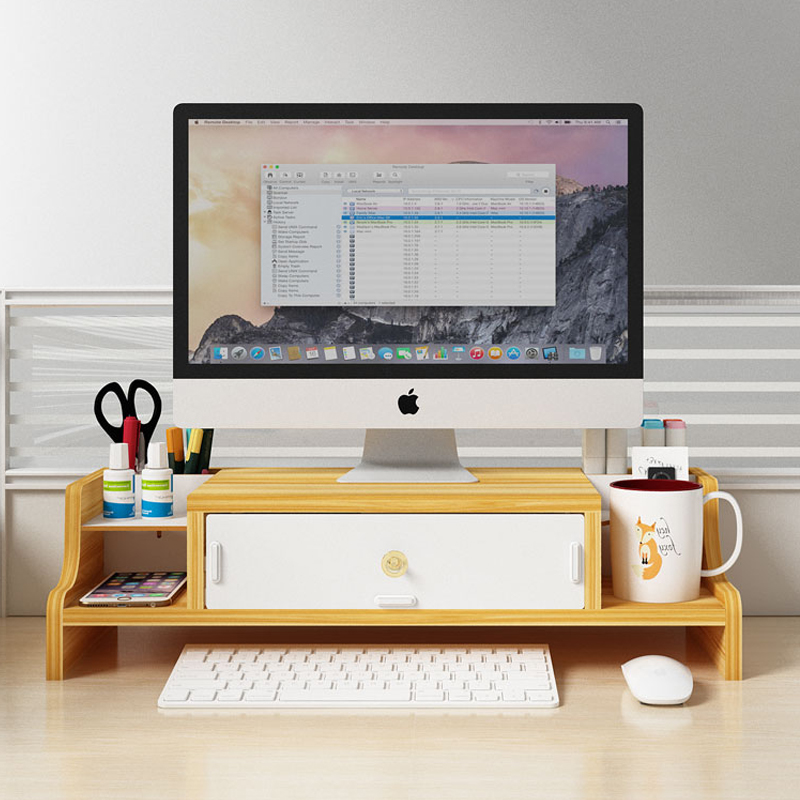 多功能大抽屉电脑增高收纳架