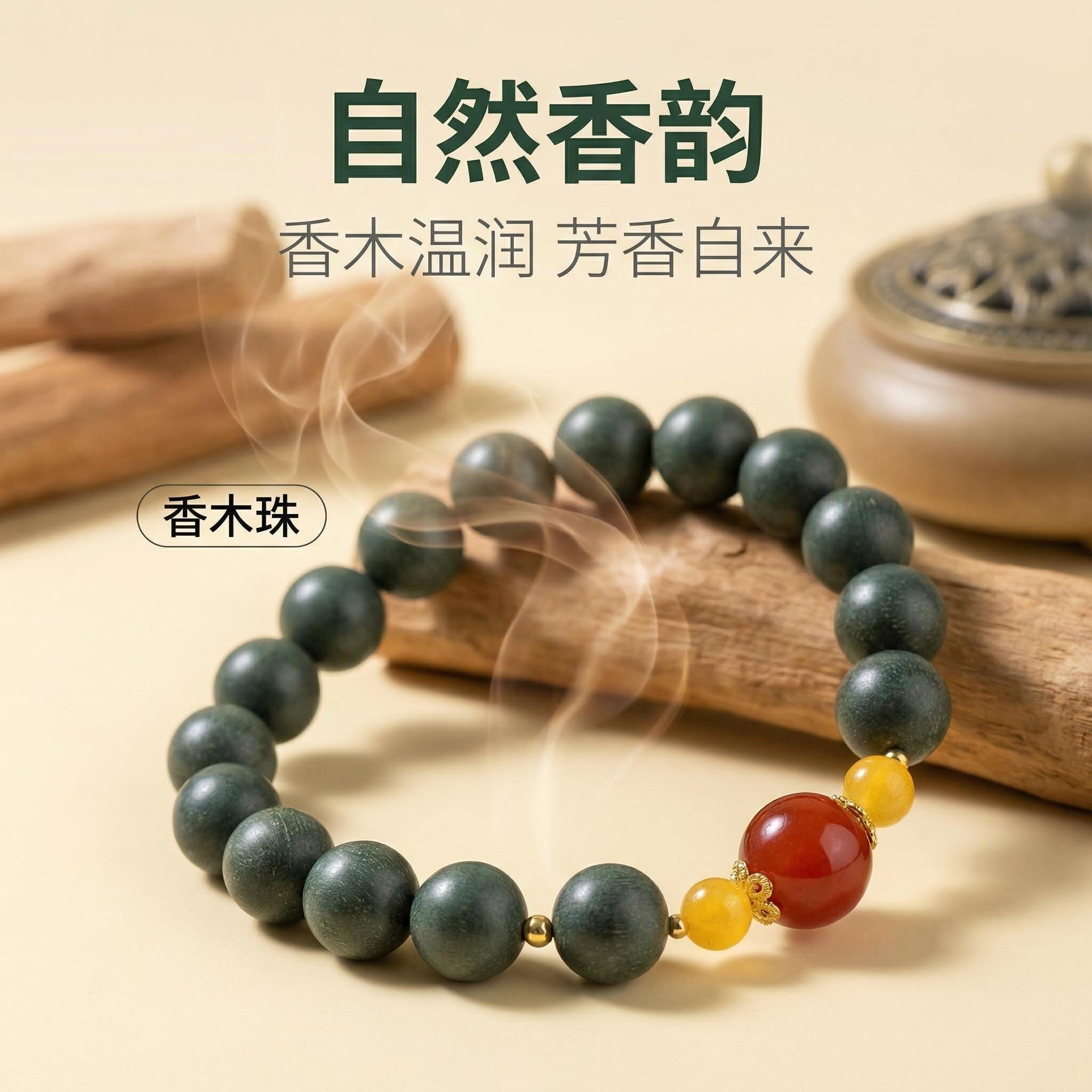 人参养元合香珠手串非遗自制古法五行中式药香花香沉香手链正品