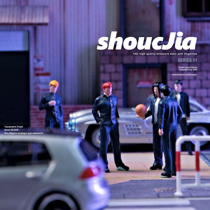 1/64日漫灌篮高手沙盘树脂小人模型摄影道具摆件手办微缩人偶收藏