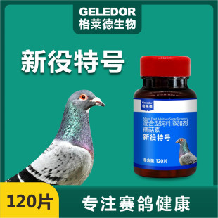 格莱德新疫特号片新役特号120片 信鸽用品赛鸽肠道鸽子调理非鸽药