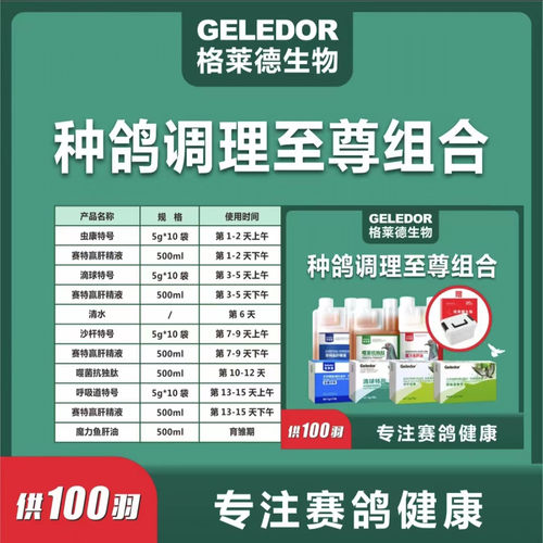 格莱德种鸽调理套餐100羽呼吸道