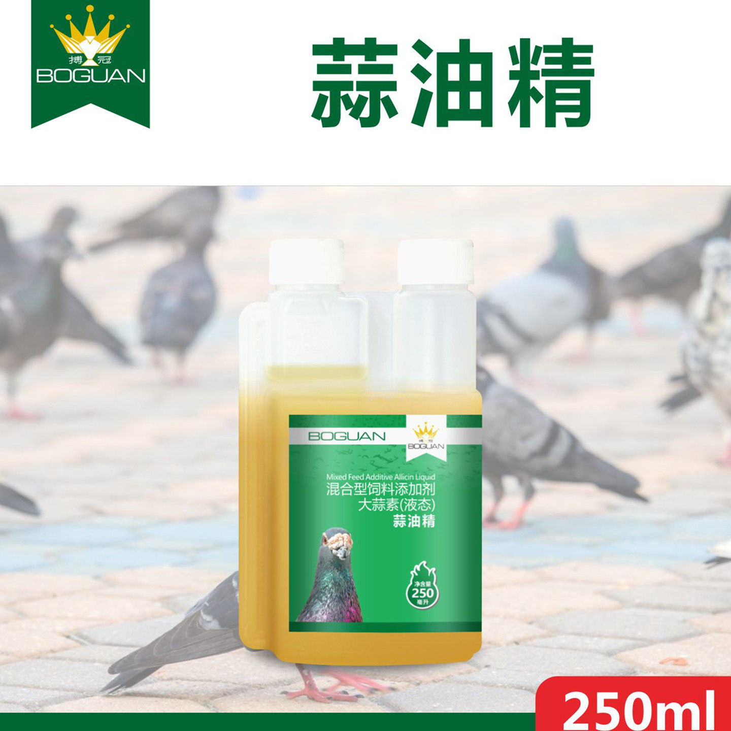 搏冠蒜油精赛鸽拌料肠道大蒜油