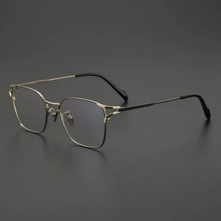 设计师款 手工眼镜框女气质7.8克超轻纯钛眼镜架近视男复古方框