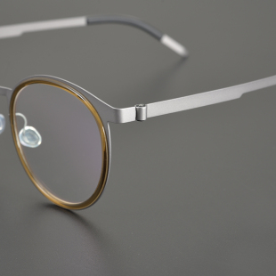 姜文同款 8.8克日本纯钛超轻女圆复古近视男潮变色防雾眼镜框架