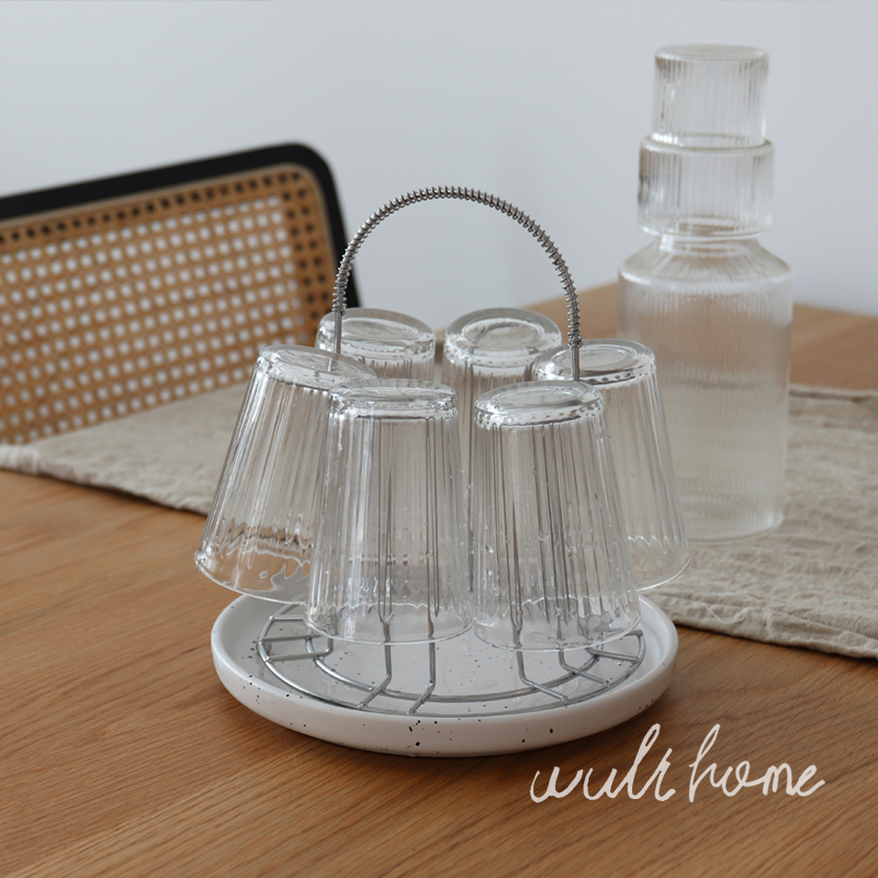 WULIHOME客厅厨房陶瓷托盘沥水架