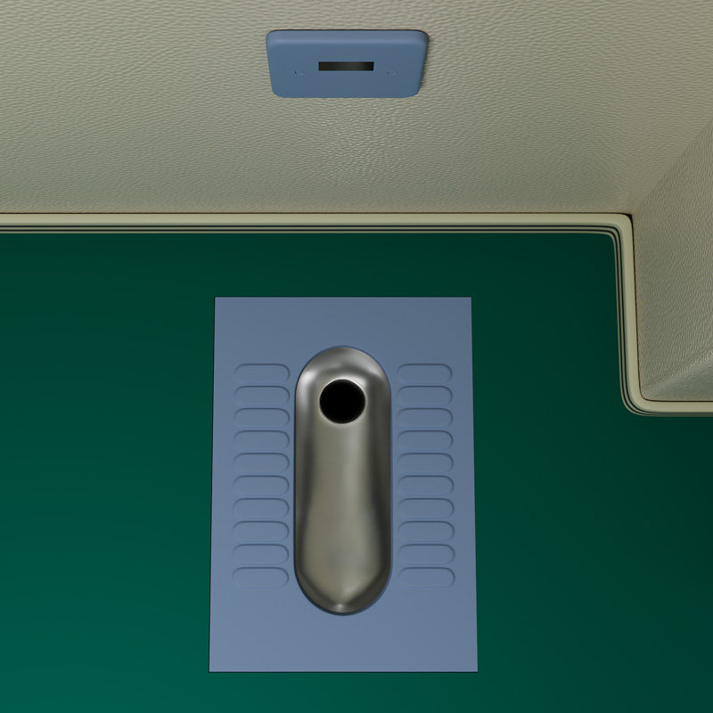 谈话室软包硅胶不锈钢蹲便器防撞蹲坑式水箱监狱留置室感应大便池