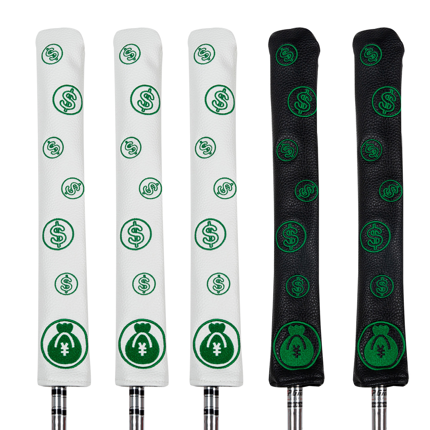 高尔夫指向棒美元头方向指示棒杆套PU皮革定位杆练习棒球杆保护套