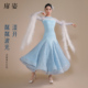 扉姿 交谊舞连衣裙重工国标舞练功大摆裙子F3073 摩登舞蹈裙新款