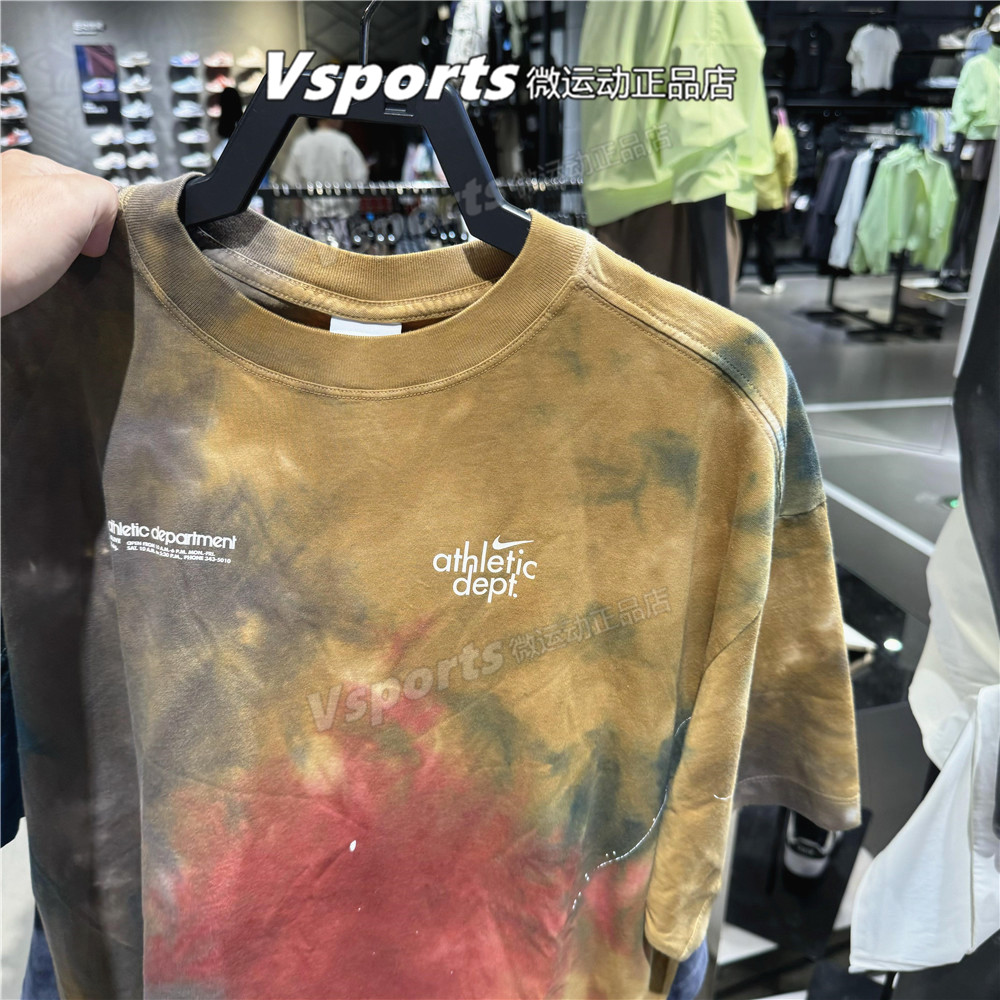 正品耐克t恤女2025新款运动休闲宽松印花复古纯棉短袖 II0462-289