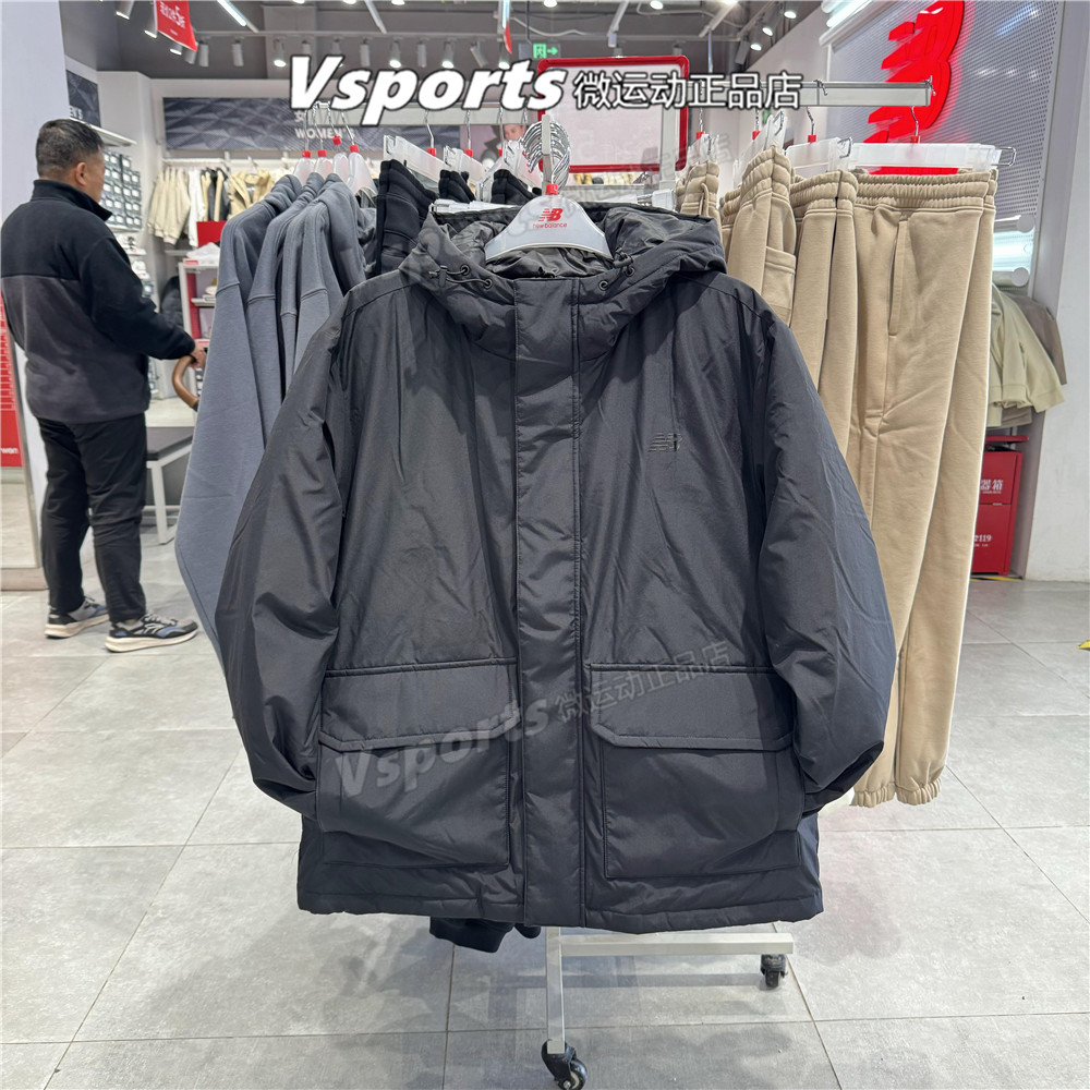 New Balance外套男子2025冬季新款棉衣运动羽绒服AMJ43359-BK-TAG