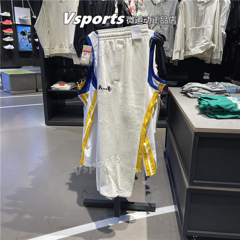 NIKE耐克男裤子2023秋冬季加绒詹姆斯篮球运动直筒长裤FB7128-027