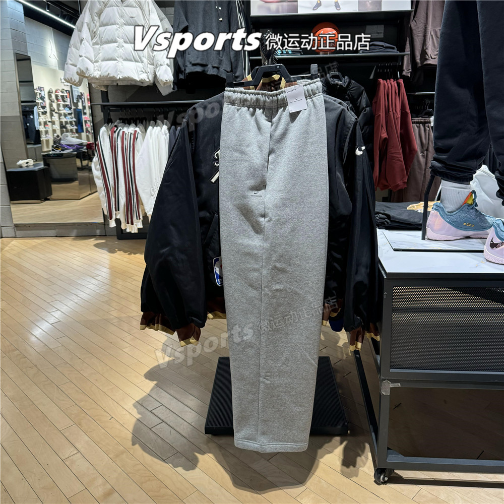 NIKE耐克运动长裤男2025加绒篮球套装宽松直筒裤子卫裤IM6334-063