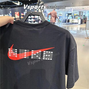 nike耐克考试全对T恤男夏季运动休闲宽松印花圆领短袖 HF6594-010