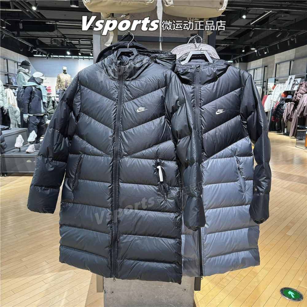 专柜正品耐克长款羽绒服男运动棉衣外套HQ4185 DV1134 HV2720-010