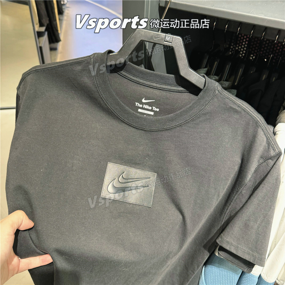 耐克短袖男2025新款运动篮球KD杜兰特圆领纯棉t恤黑白 HJ3426-010