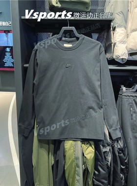 nike耐克卫衣男子运动休闲圆领黑色长袖套头衫 DO7391-010 DO7393
