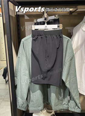 正品阿迪达斯短裤男子训练透气运动休闲跑步速干黑色五分裤HS3282