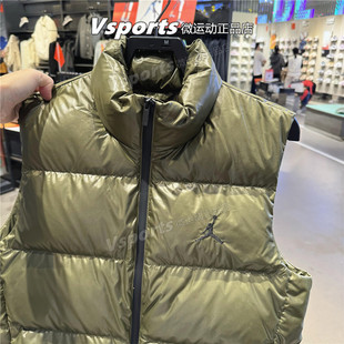 JORDAN耐克羽绒马甲男2024冬新款 222 篮球运动立领羽绒背心FV7274