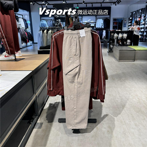正品JORDAN耐克工装裤男2025秋冬加绒新款运动直筒长裤IM9711-290