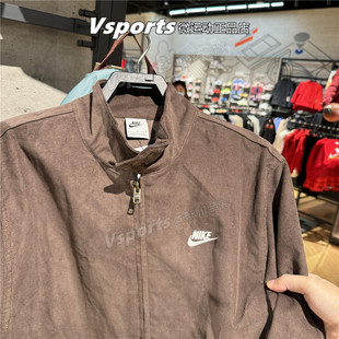 正品NIKE耐克外套男2026运动宽松舒适立领拉链条绒夹克IR0105-237