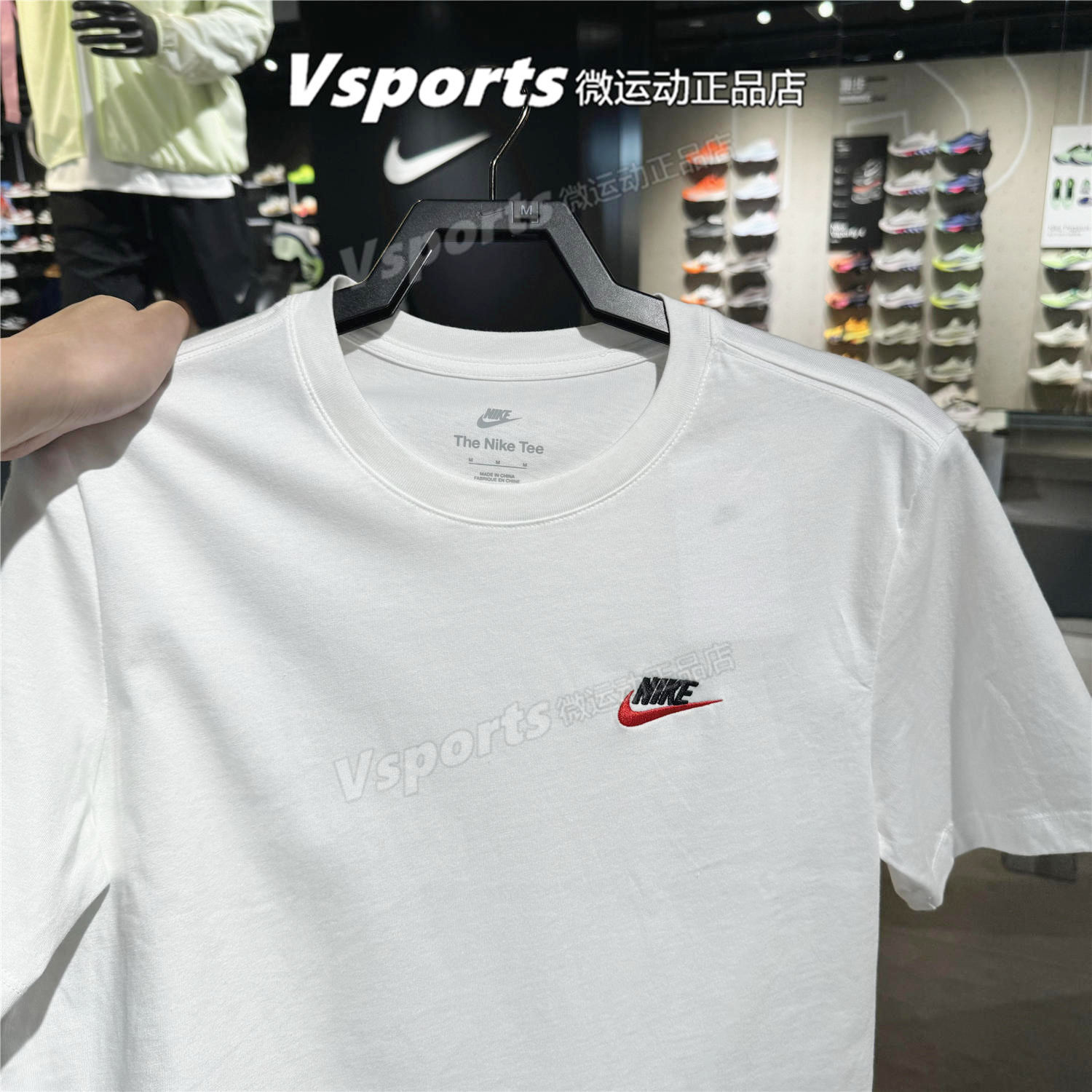 正品耐克短袖男女情侣装2026夏季运动白色宽松纯棉T恤 AR4999-100
