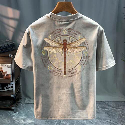 奥特莱斯~专柜清仓捡漏2026男士短袖T恤宽松夏季痞帅宽松港风ins