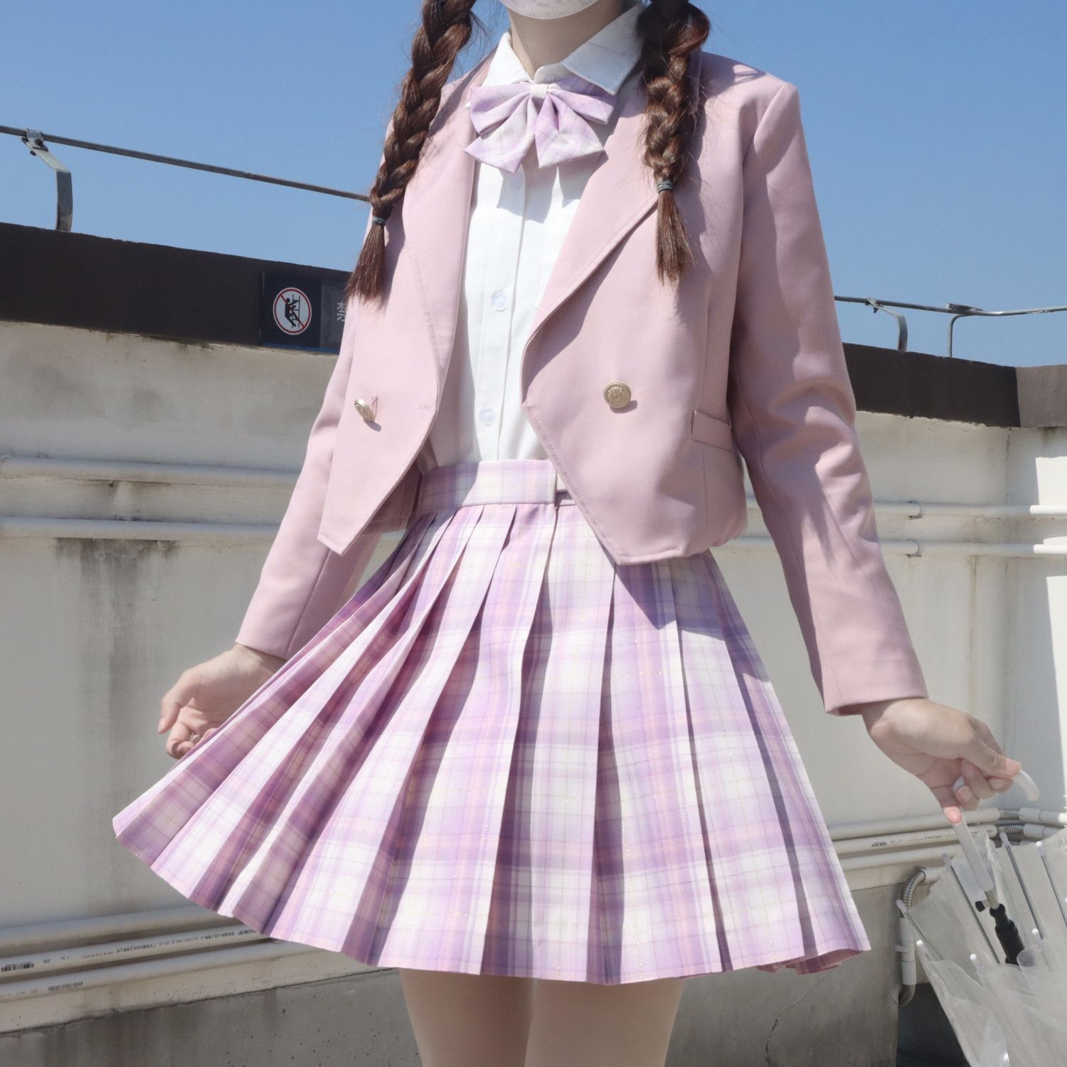 十字银河原创短款西装日系学院风JK制服女西服七件套装学生多巴胺