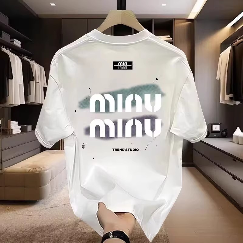 100%纯棉美式复古个性设计印花T