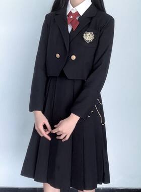 初春裙jk制服背带裙衬衫学院风连衣裙女中学生朗诵演出服班服套装