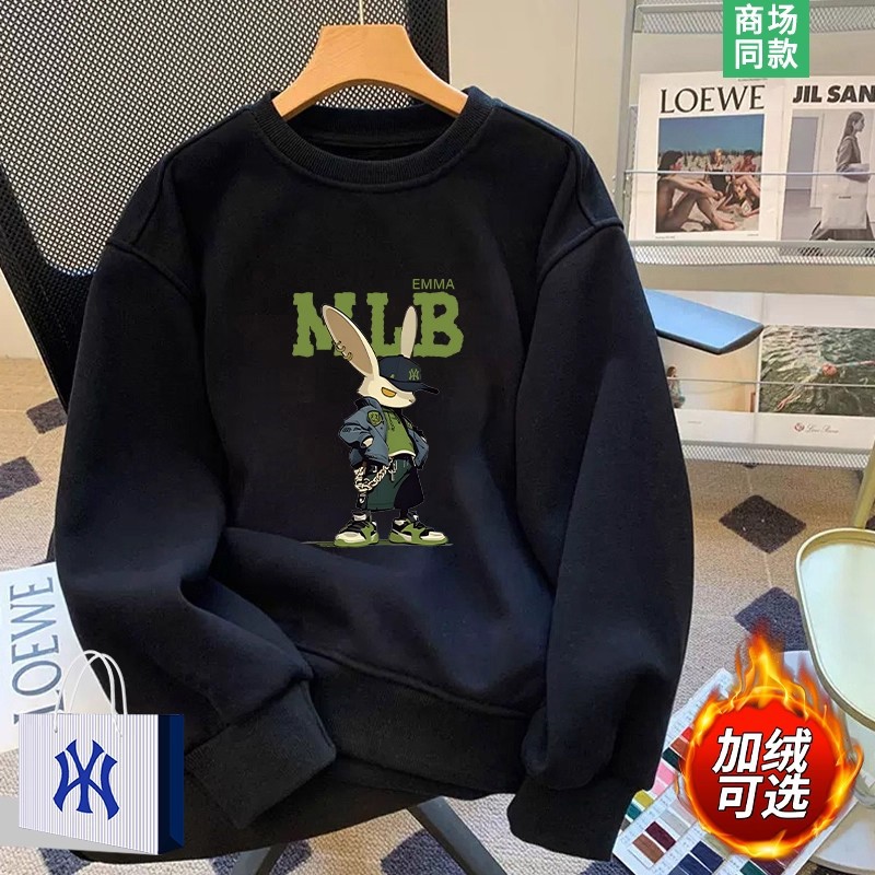 秋冬新款潮牌印花圆领纯棉卫衣男