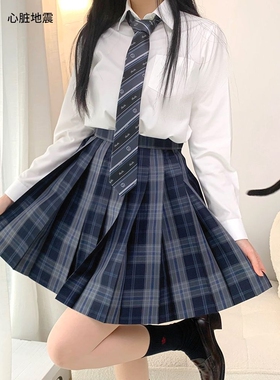 白色JK短袖衬衫基础款 心脏地震制服上衣女百搭衬衣dk春夏学生
