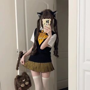 萌猫jk套装2026春季新款无加绒小田町系带清新女学生制服
