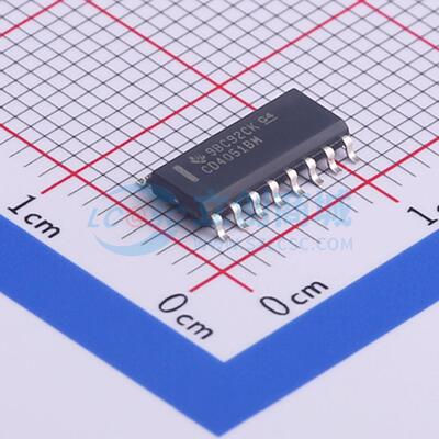 CD4051BM96 SOIC-16-150mil 模拟开关/多路复用器TI (德州仪器)