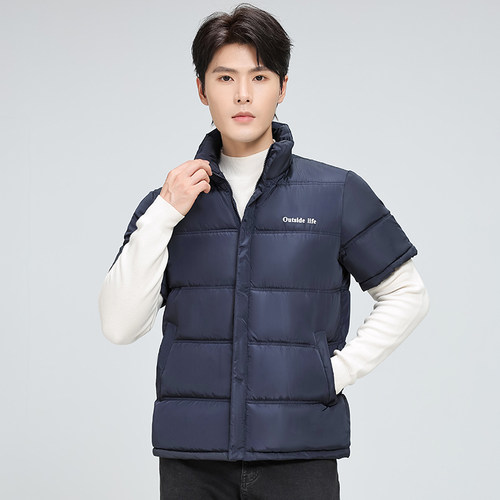 短袖棉衣男士秋冬季加厚保暖