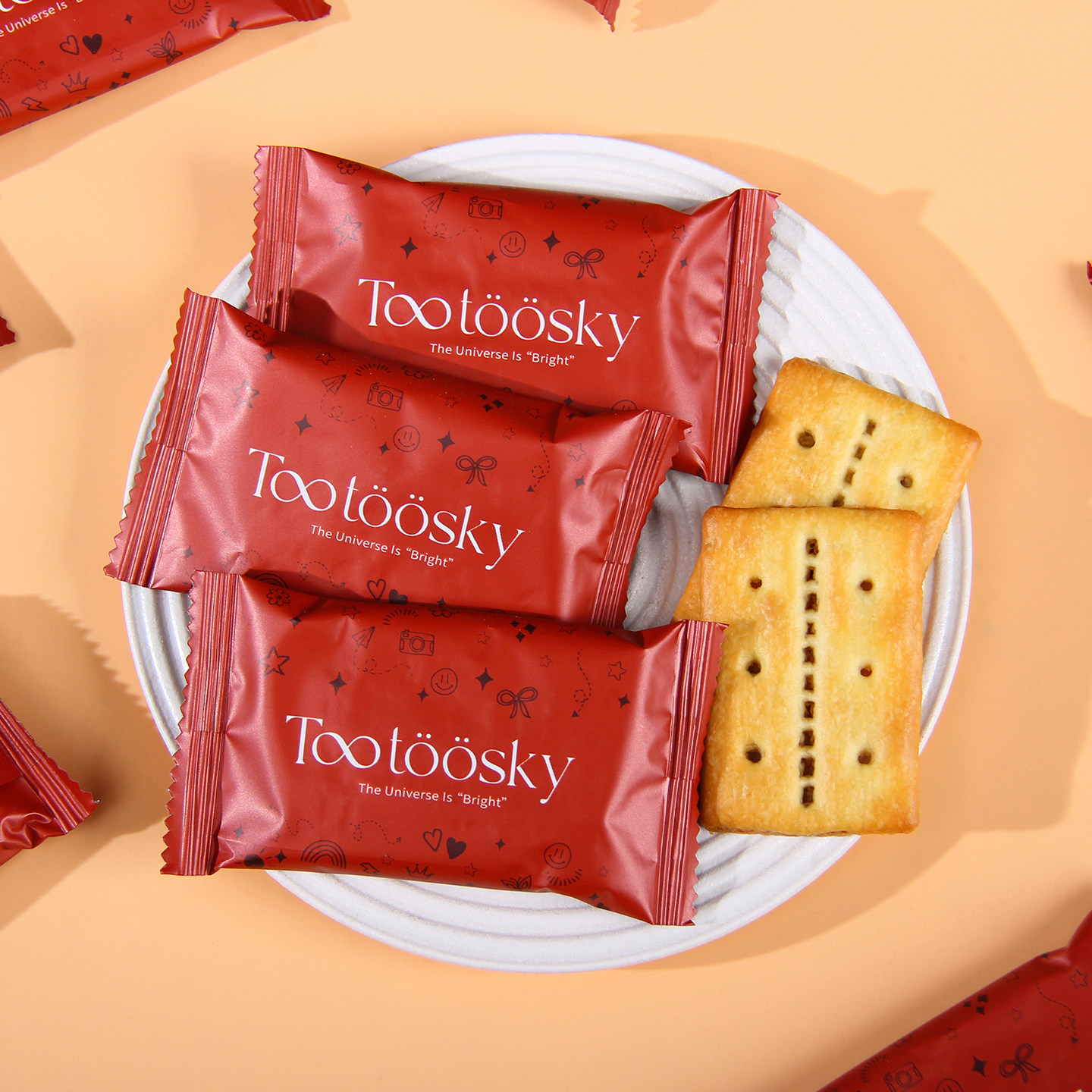 英国鹊在Tootoosky牛肉馅酥脆饼干结婚庆典订婚喜饼小零食伴手礼