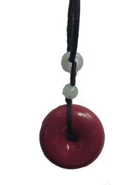 朱砂吊坠儿童帝王平安扣项链