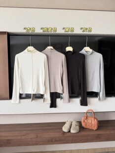 女士秋冬半高领长袖打底衫26秋冬女款休闲百搭韩版修身显瘦上衣
