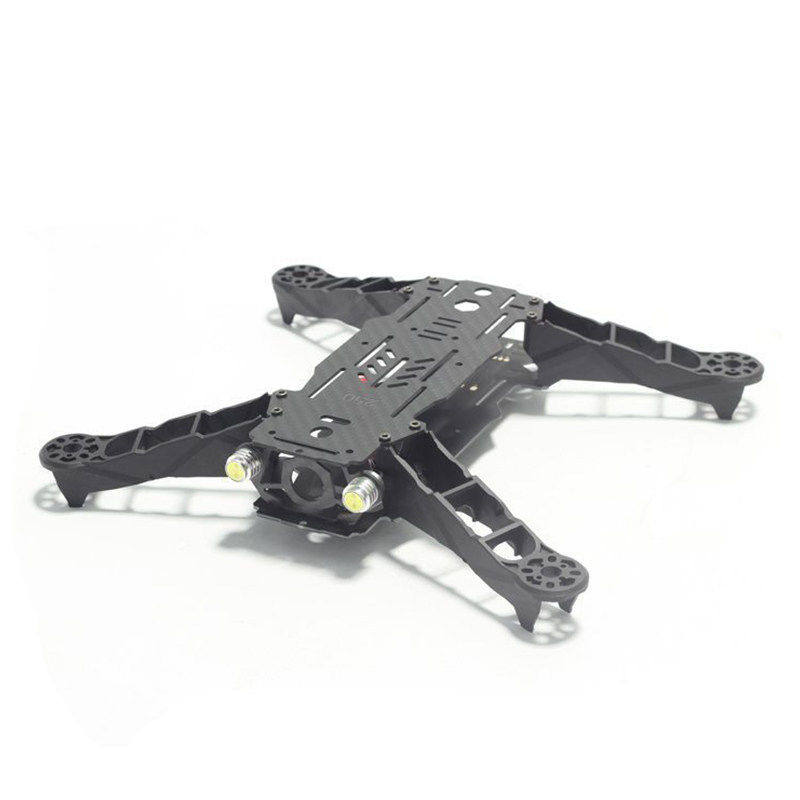 ENZO250机架 250 碳纤四轴PCB穿越FPV机架 可装LED探照灯 超轻