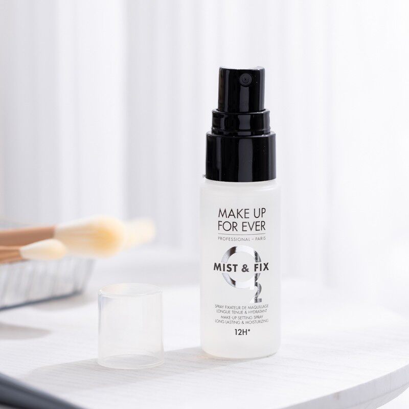 makeupforever玫珂菲muf黑白定妆喷雾15ml30ml小样干油皮