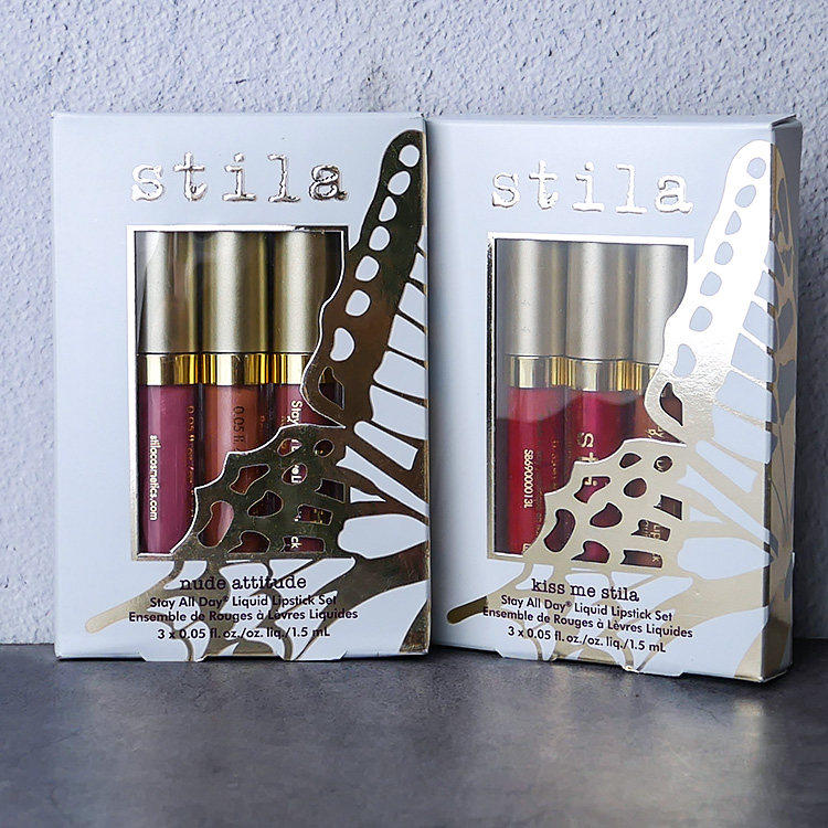 现货 美国Stila STAY ALL DAY 持久哑光液体唇釉口红套装 3x1.5ml