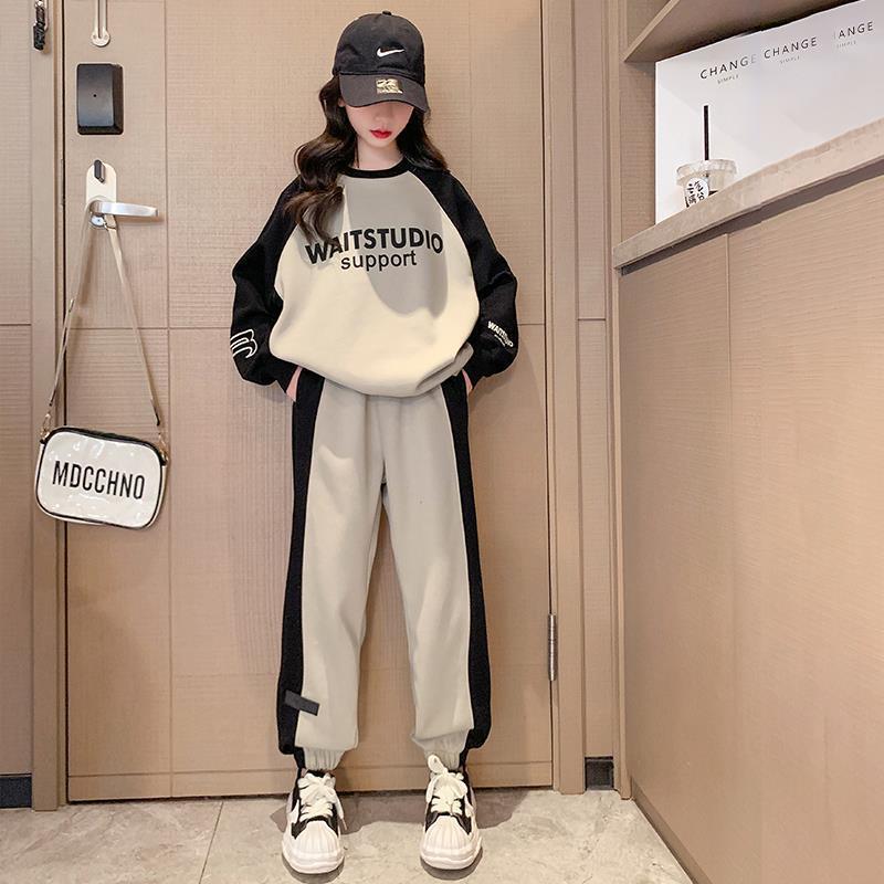 女童套装中大童2024新款春秋洋气卫衣裤子两件套时尚儿童运动秋装