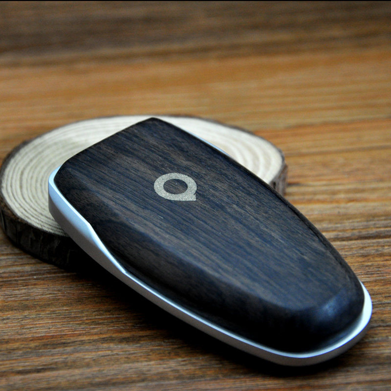 适用原厂长城炮皮卡智能遥控钥匙壳套专用改装实雕匠实檀木