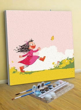 手工diy儿童数字油画油彩画