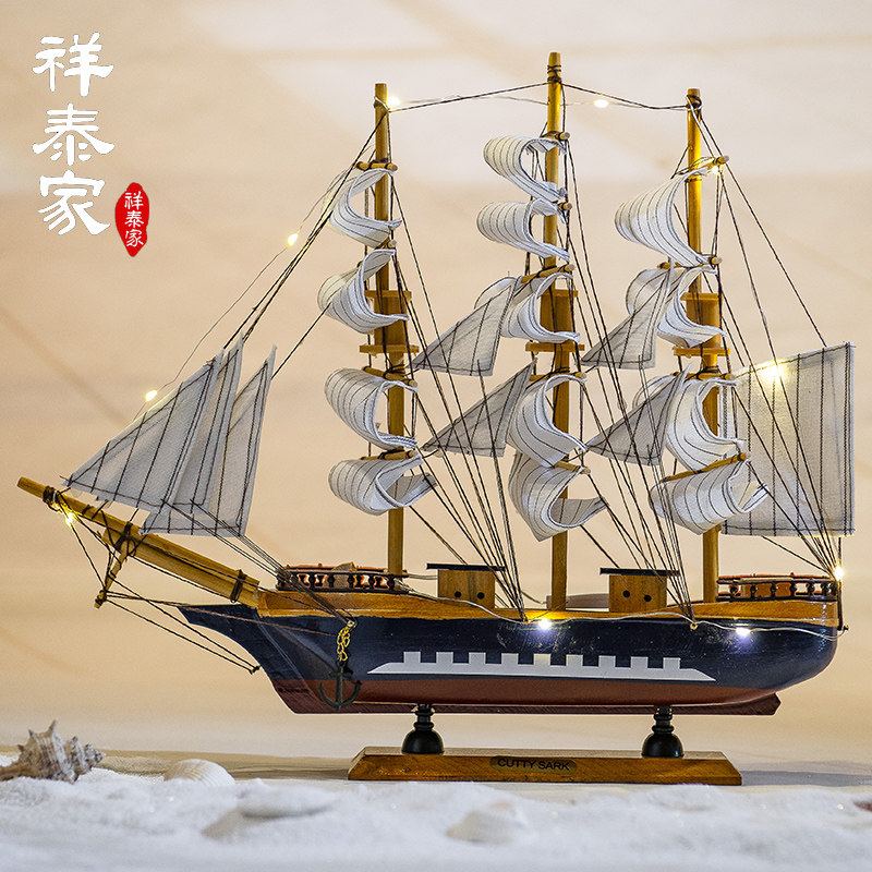 木质帆船模型摆件地中海客厅家居装饰品一帆风顺小工艺船手工制作|ruв категории Домашний быт, Технологии судна - от Buy2taobao.com для оказания профессиональной услуги покупки агента Taobao