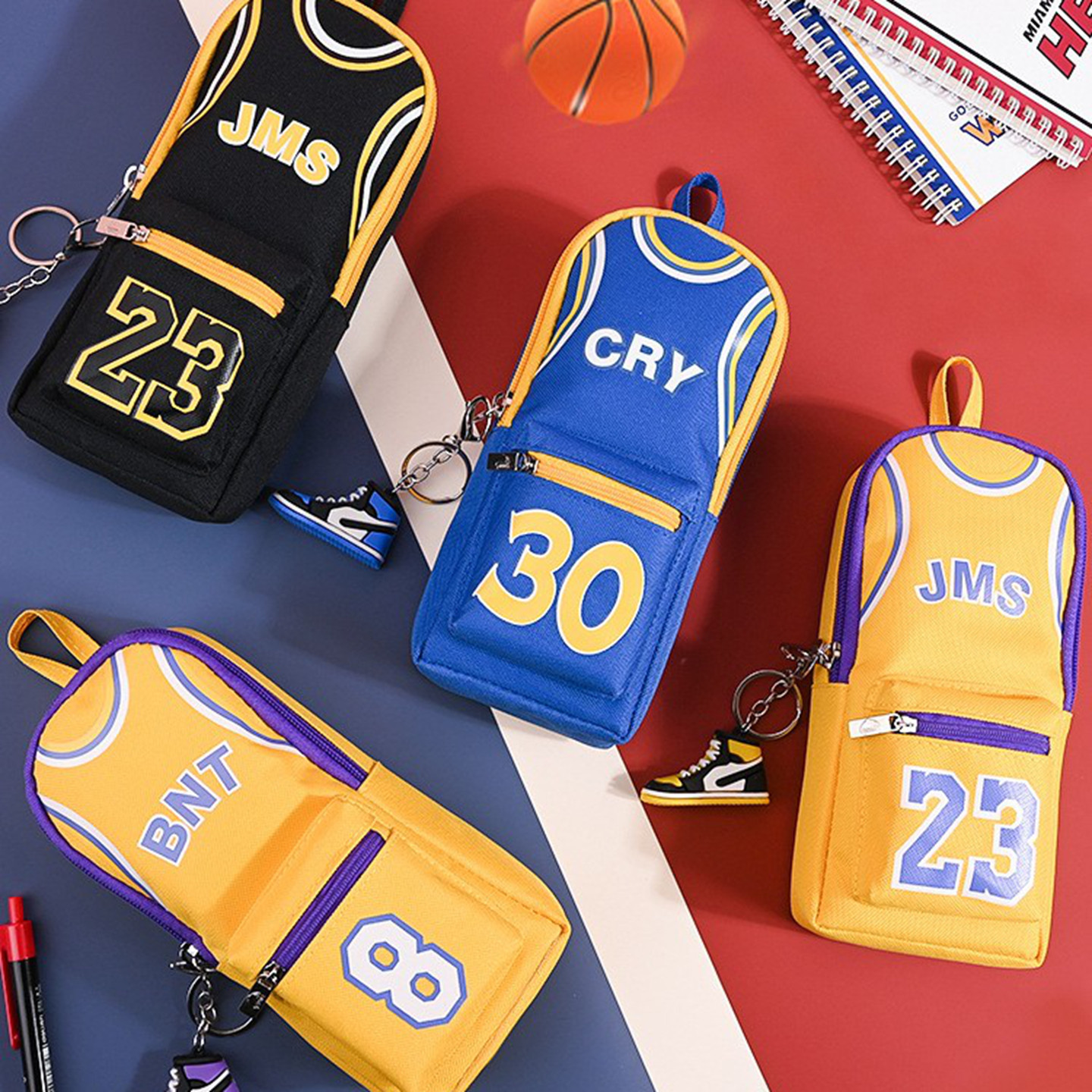 2026NBA篮球明星大容量笔袋文具收纳袋男孩中小学生高颜值铅笔袋