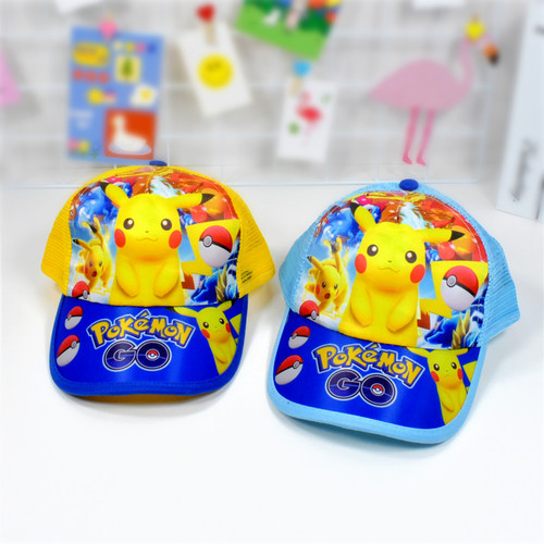 皮卡丘儿童帽子太阳帽防晒遮阳
