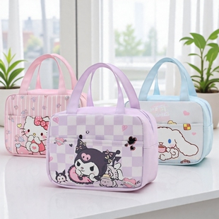 小学生饭盒袋手提包大容量保温袋防水上班族早餐便当包手拎包小号