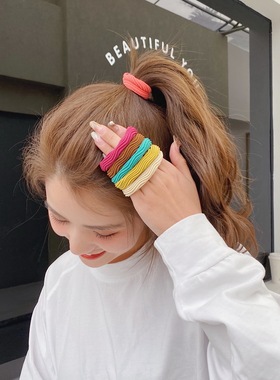 简约头绳绒毛扎头发绳韩国网红少女皮套发圈超仙橡皮筋发饰头饰